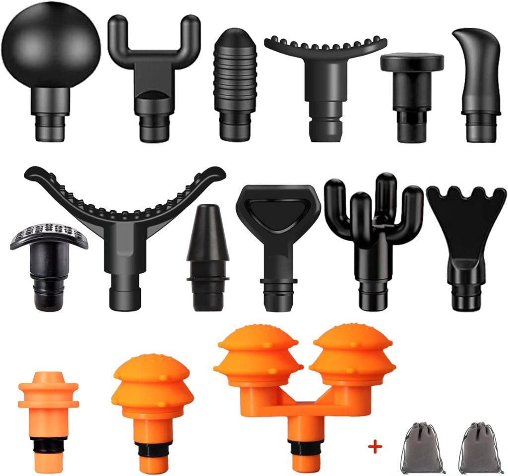 Massage Gun Attachments 15 PCS – Versatile Deep Tissue Heads