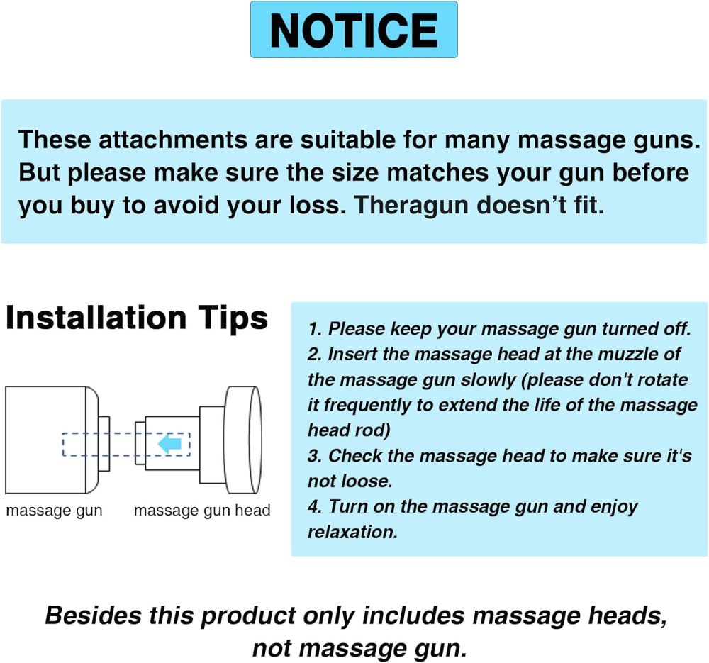 Massage Gun Attachments 15 PCS – Versatile Deep Tissue Heads