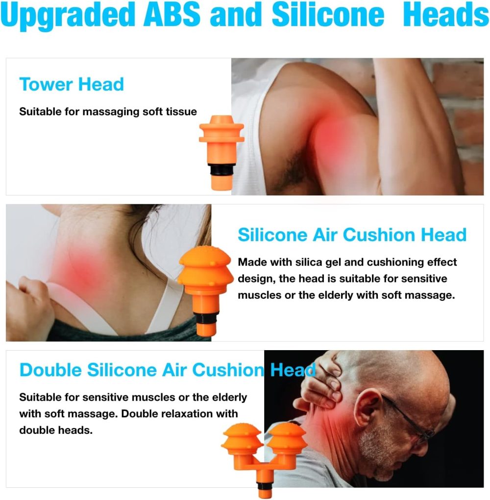 Massage Gun Attachments 15 PCS – Versatile Deep Tissue Heads