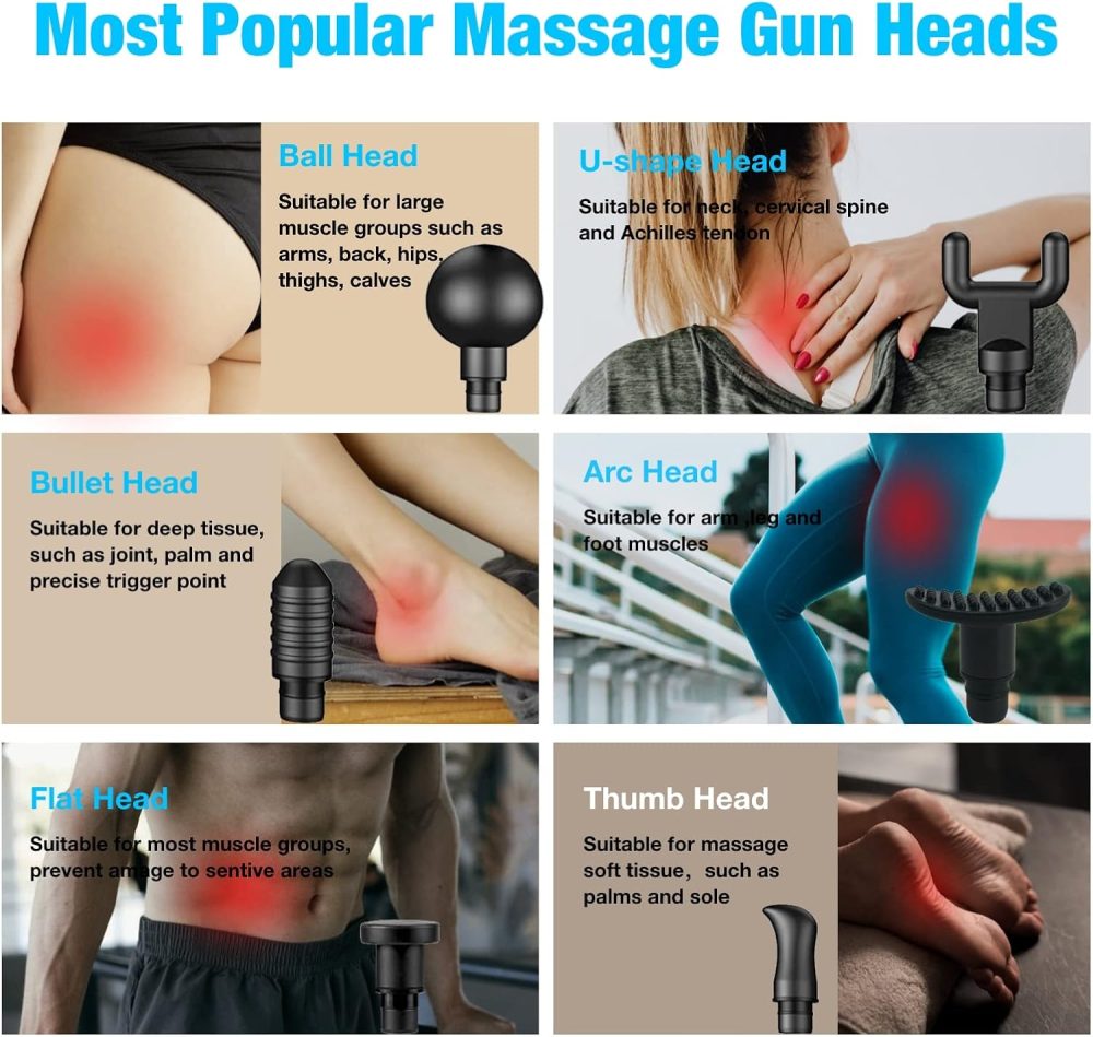 Massage Gun Attachments 15 PCS – Versatile Deep Tissue Heads