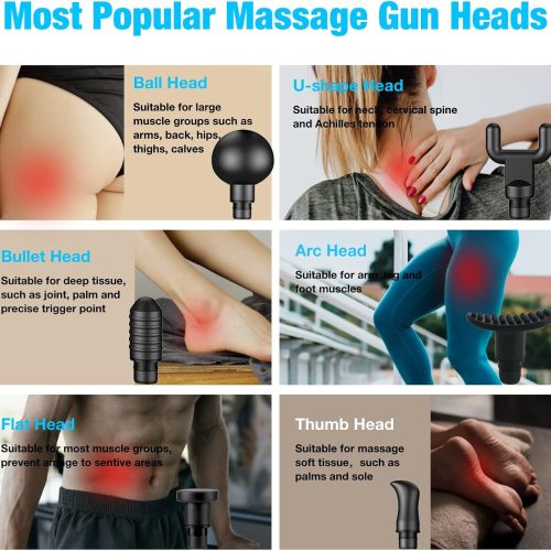 Massage Gun Attachments 15 PCS – Versatile Deep Tissue Heads