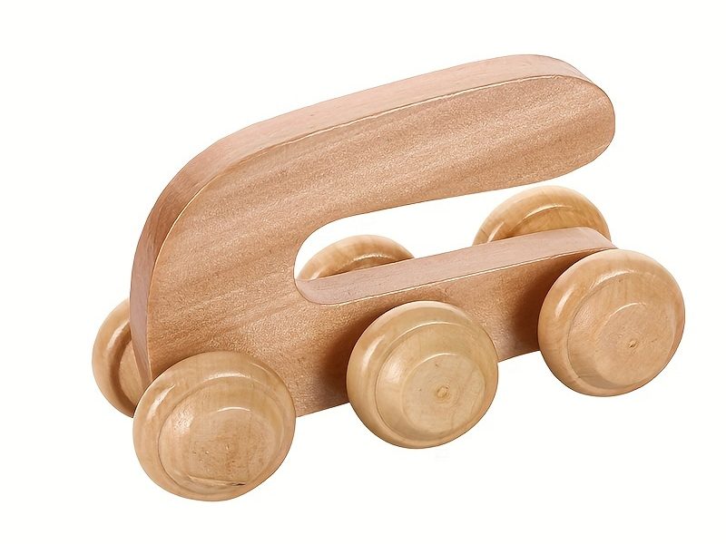 Portable Wooden Massage Roller for Manual Muscle Relief
