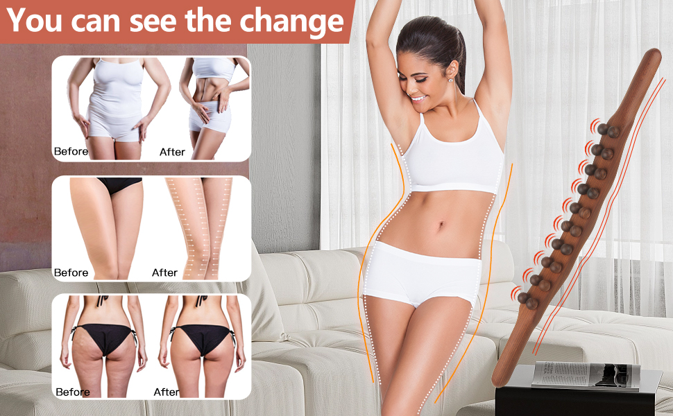 Wood Therapy Lymphatic Drainage Massage Roller Stick Tools