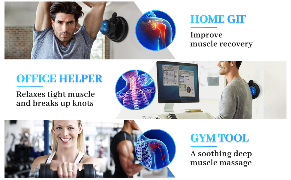 Muscle Massage Ball,2pcs Replaceable Wall Massage Ball Trigger Point