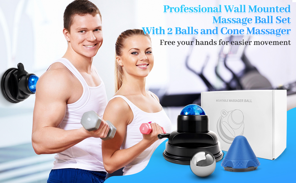 Muscle Massage Ball,2pcs Replaceable Wall Massage Ball Trigger Point