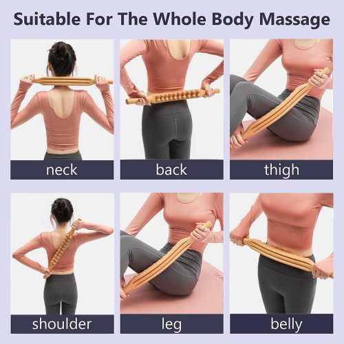Double Row Gua Sha Wood Therapy Massage Tools