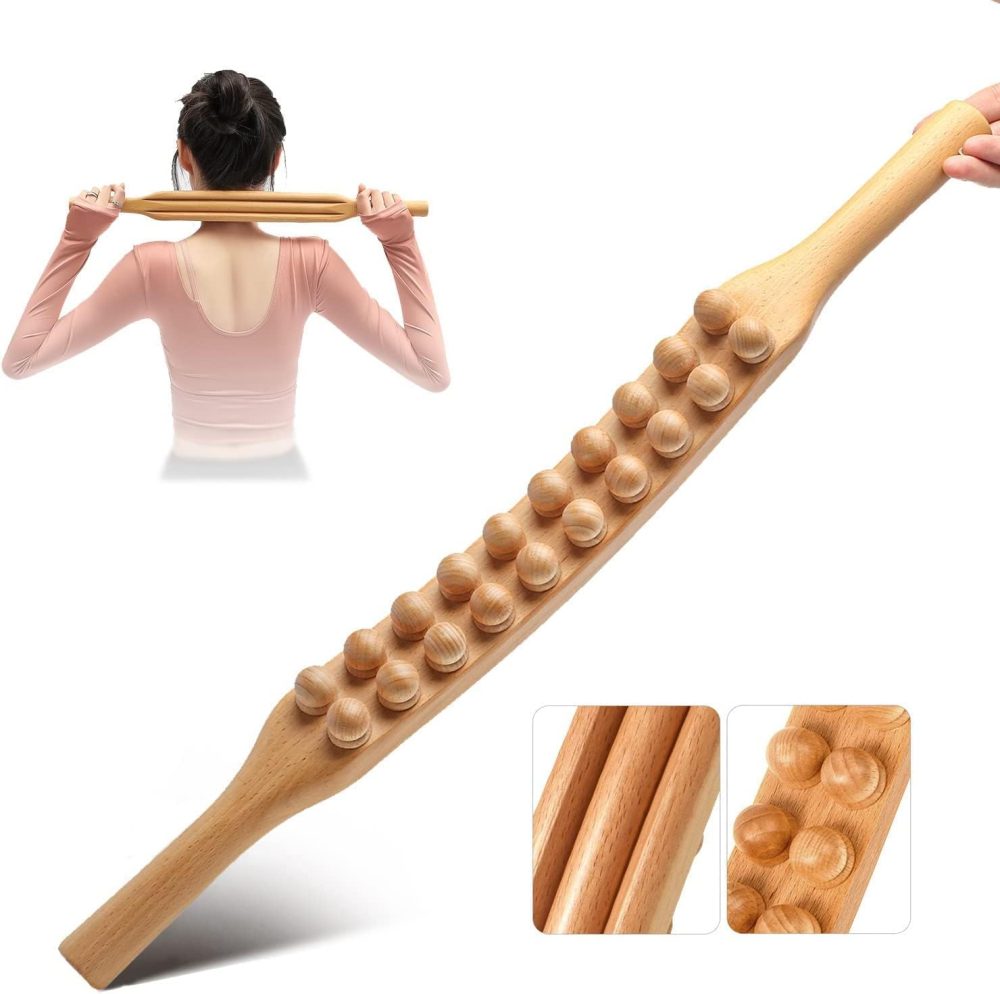 Double Row Gua Sha Wood Therapy Massage Tools