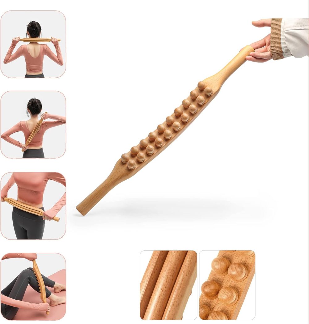 Double Row Gua Sha Wood Therapy Massage Tools
