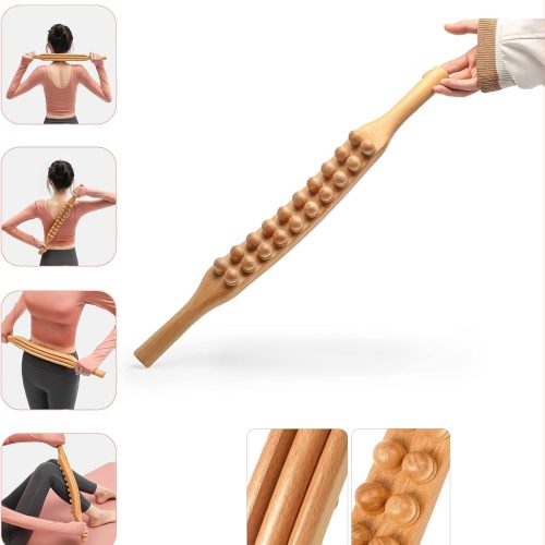 Double Row Gua Sha Wood Therapy Massage Tools