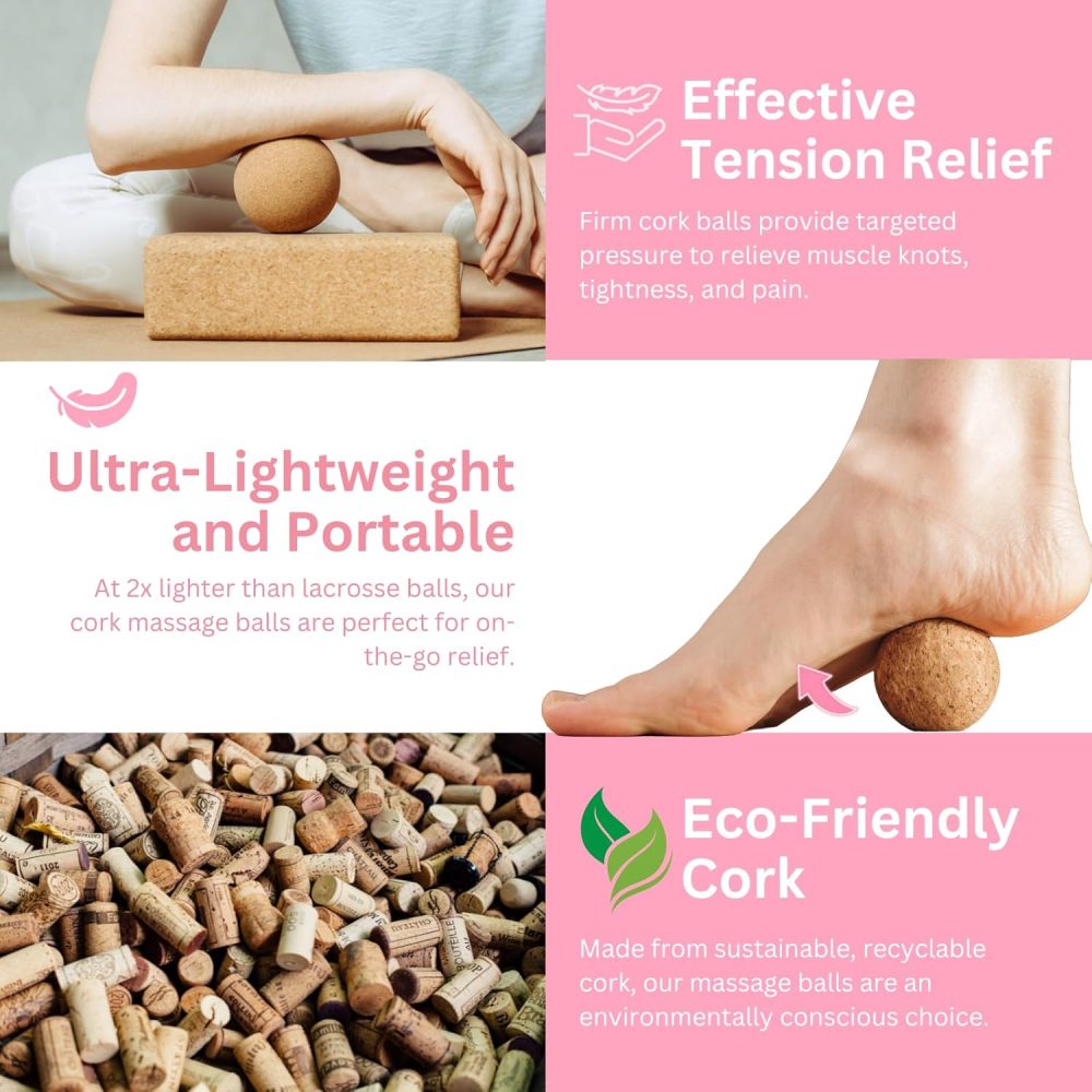 Cork Massage Balls -Eco-Friendly for Pain Relief