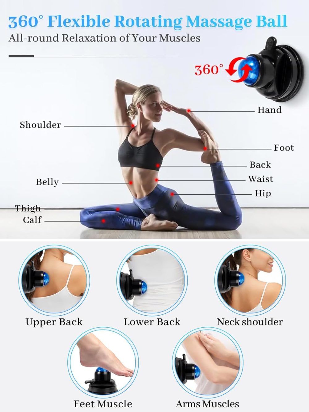 Wall Mounted Massage Ball for Pain Relief & Relaxation