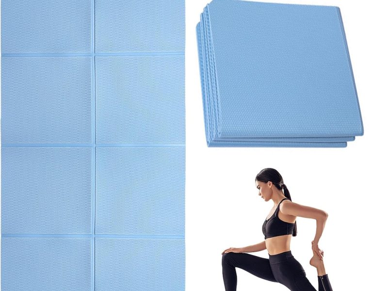 Foldable Yoga Mat-Anti Slip Shockproof Travel TPE Exercise Mat