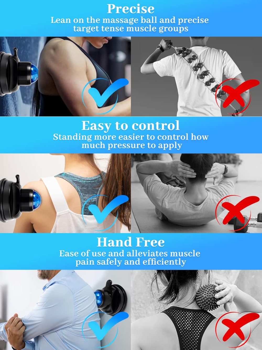 Wall Mounted Massage Ball for Pain Relief & Relaxation