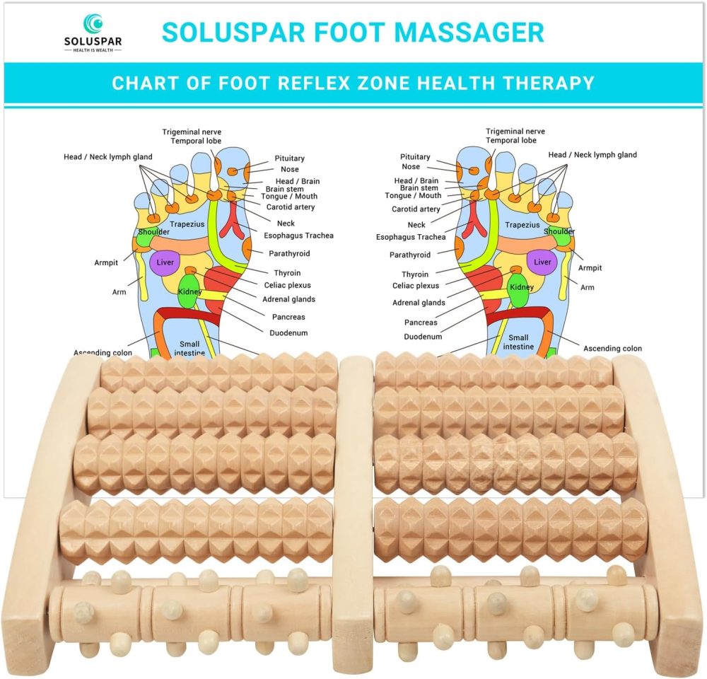 Dual Foot Massager Roller for Pain Relief & Relaxation