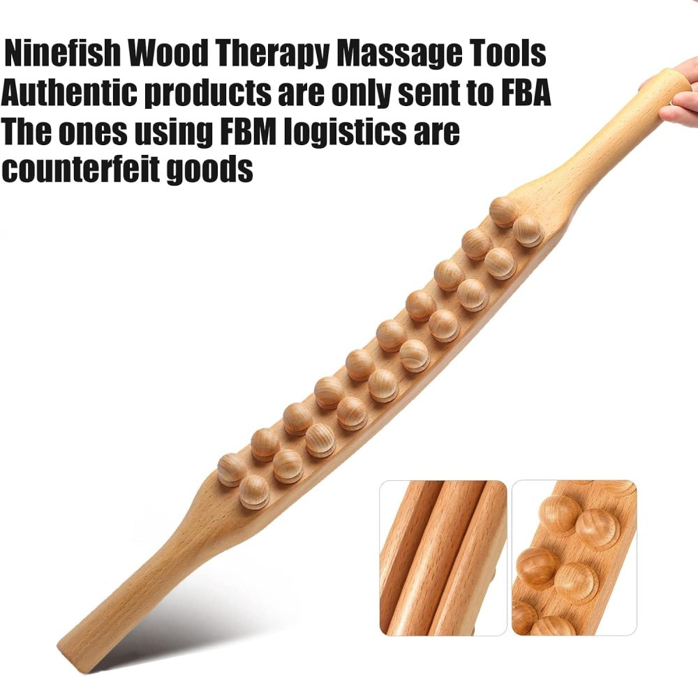 Double Row Gua Sha Wood Therapy Massage Tools