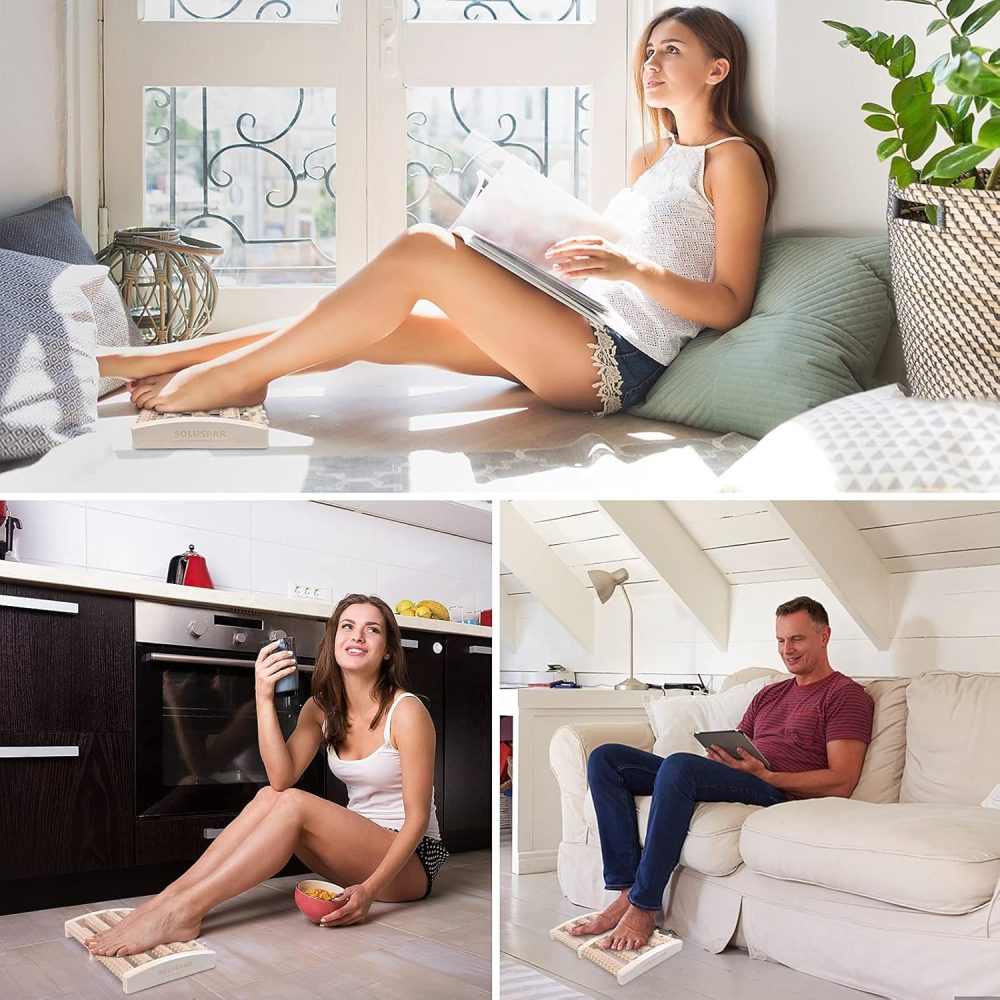 Dual Foot Massager Roller for Pain Relief & Relaxation